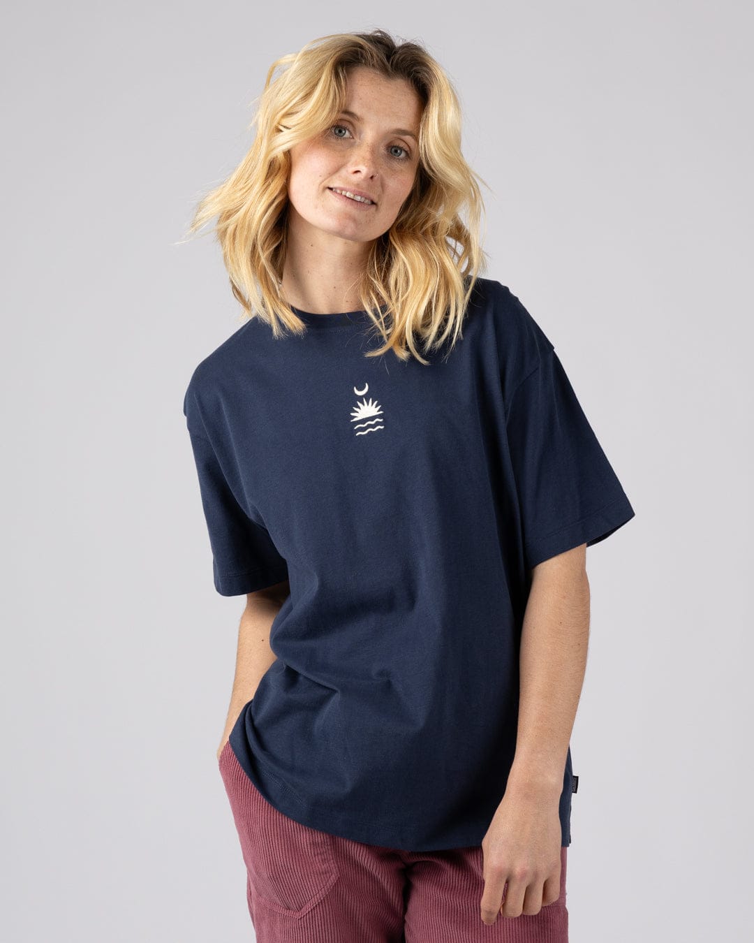 Equinox - Womens Oversized Short Sleeve T-Shirt - Blue
