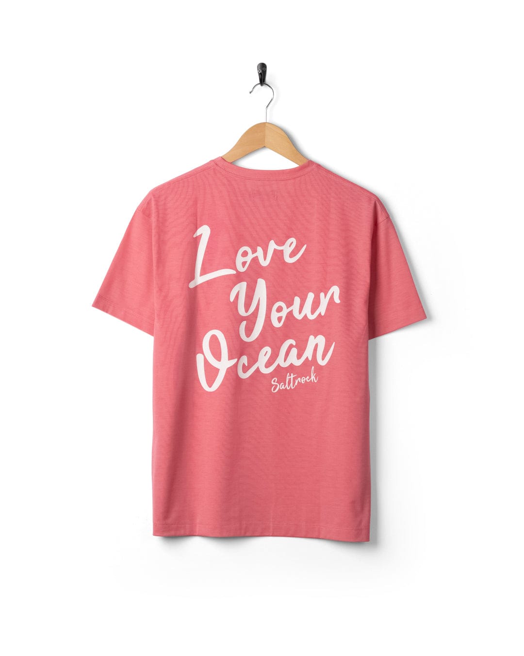 Love Womens Oversized Short Sleeve T-Shirt in Bright Pink