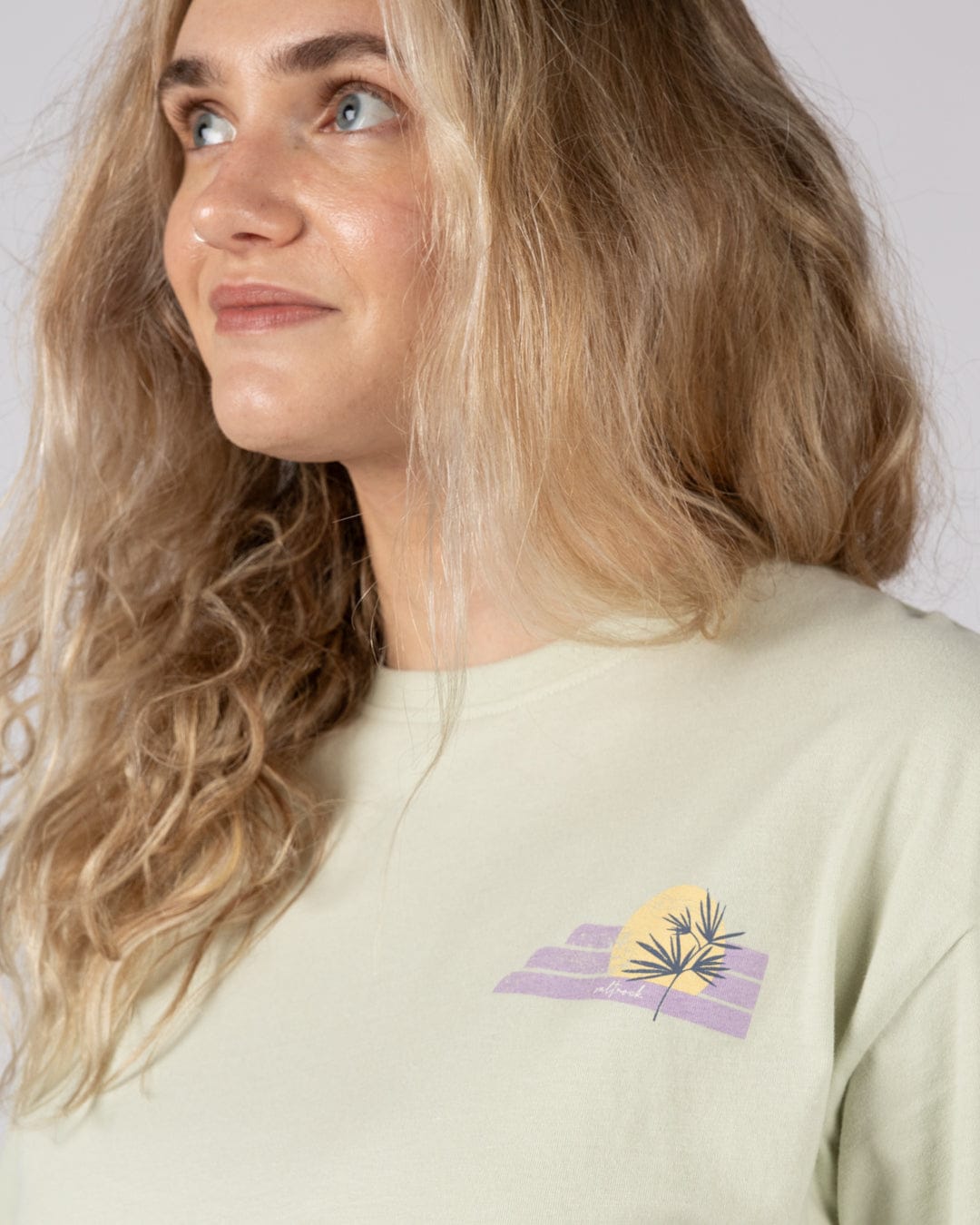 Poster Location Wales - Womens Oversized Short Sleeve T-Shirt - Light Green