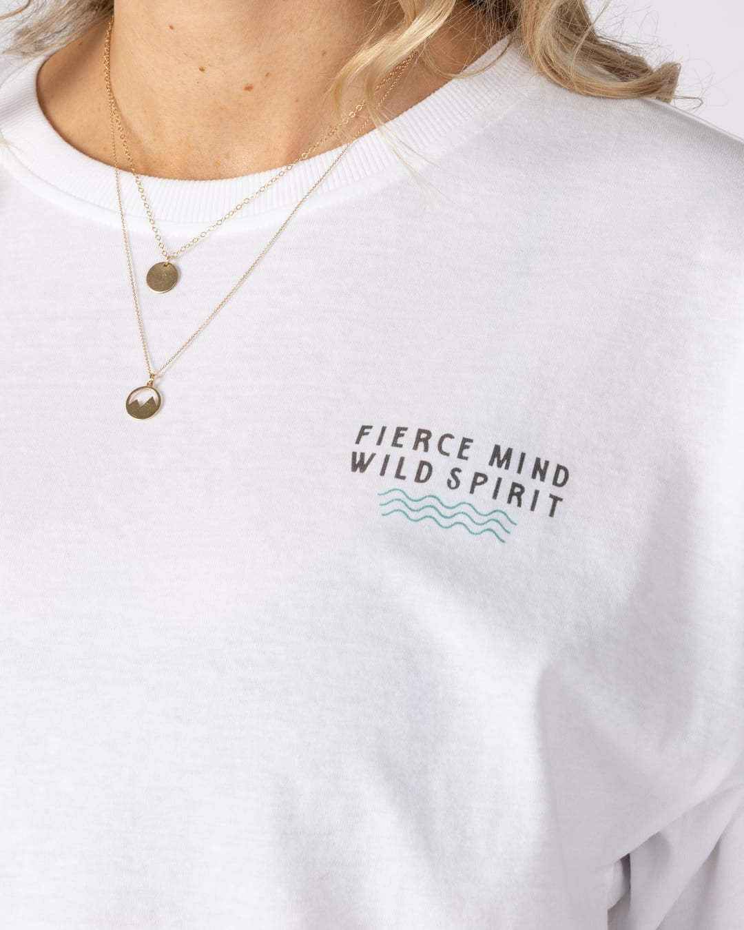 Fierce Mind Womens Short Sleeve T-Shirt In White