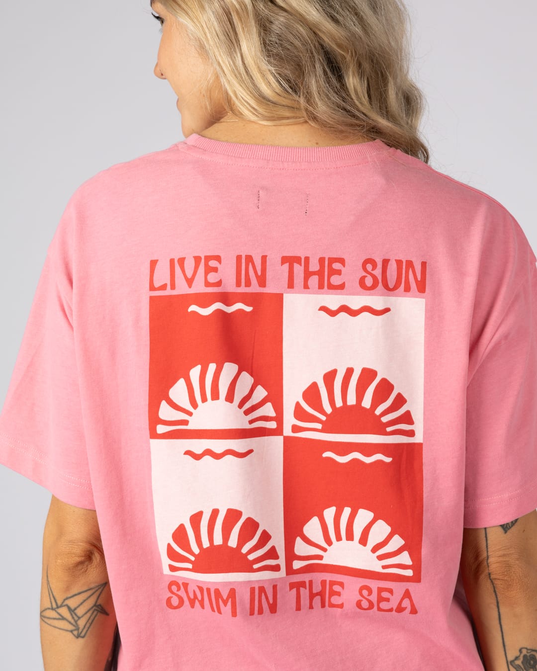 Sea Swim Womens Short Sleeve T-Shirt In Bright Pink
