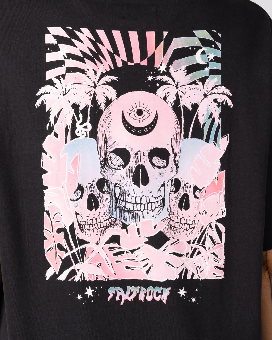 Mystic Skulls Womens Short Sleeve Tee in Black