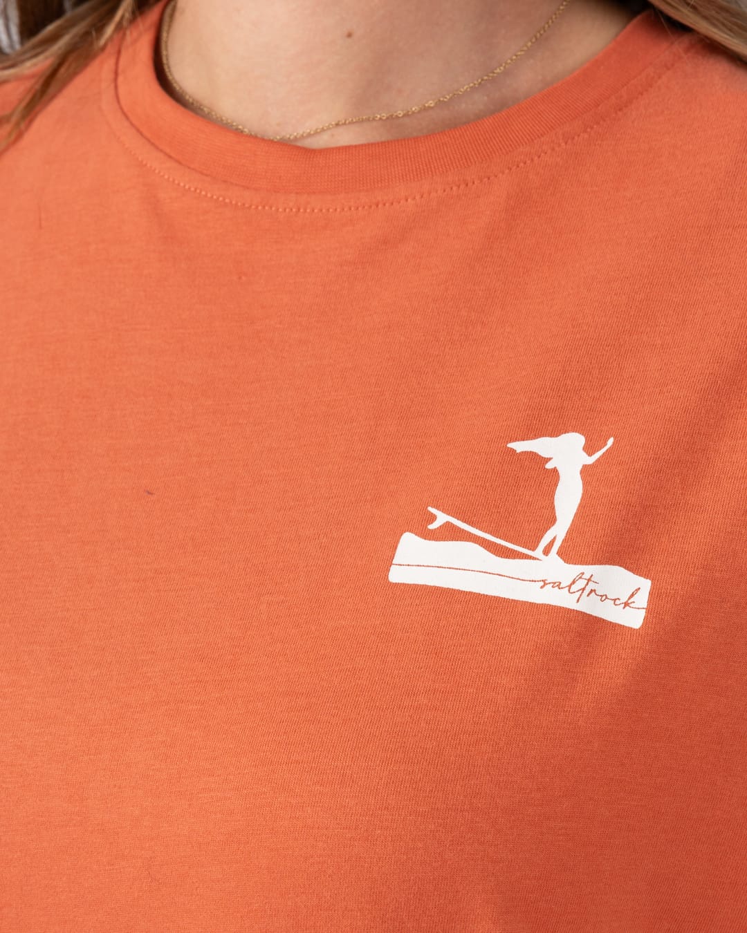 Helios Womens Oversized T-Shirt in Orange