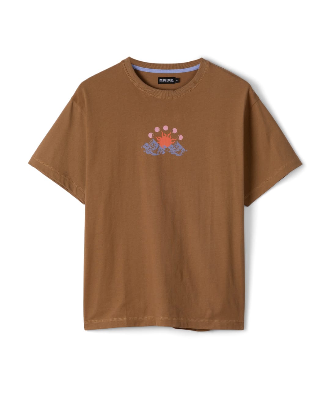 Mountain Calling Womens Oversized T-Shirt in Brown