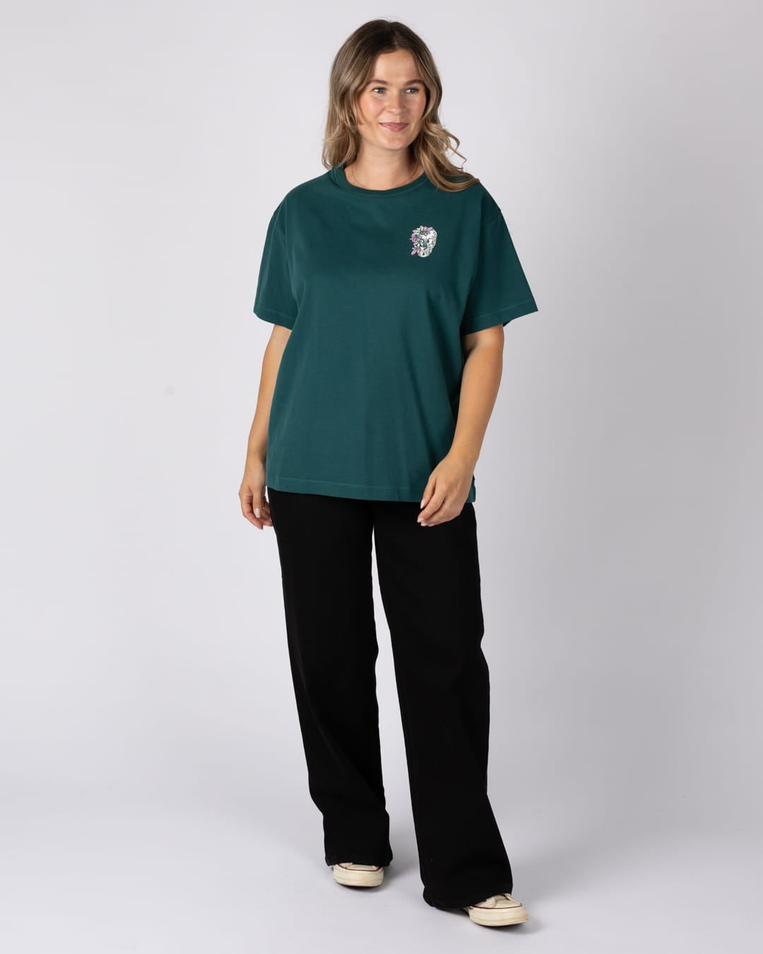 Calavera - Oversized S/S Tee - DARK GREEN