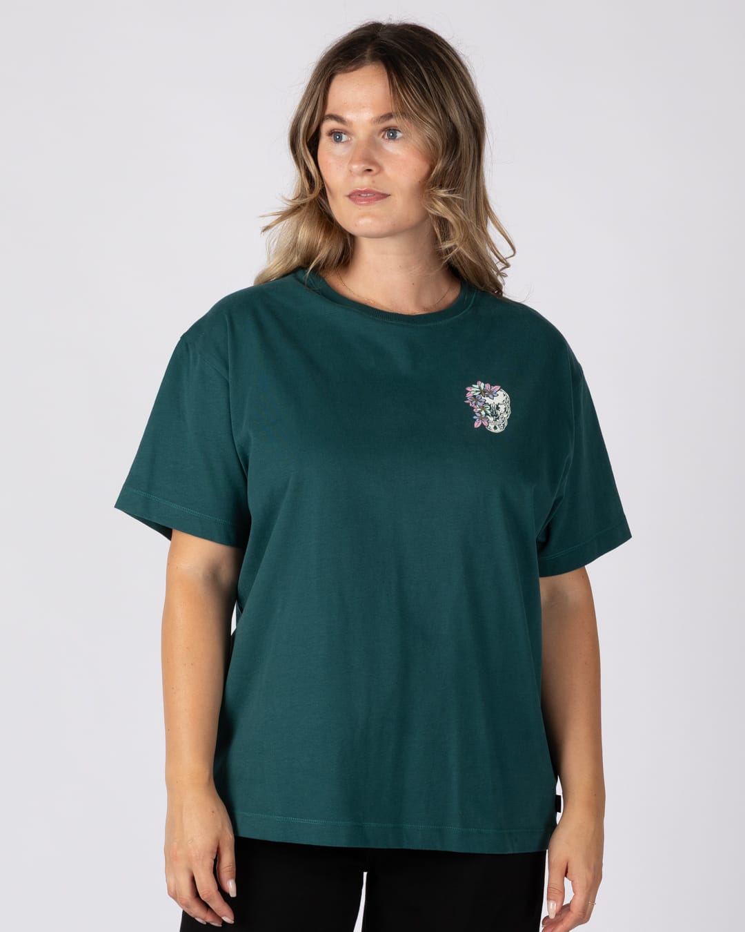Calavera - Oversized S/S Tee - DARK GREEN