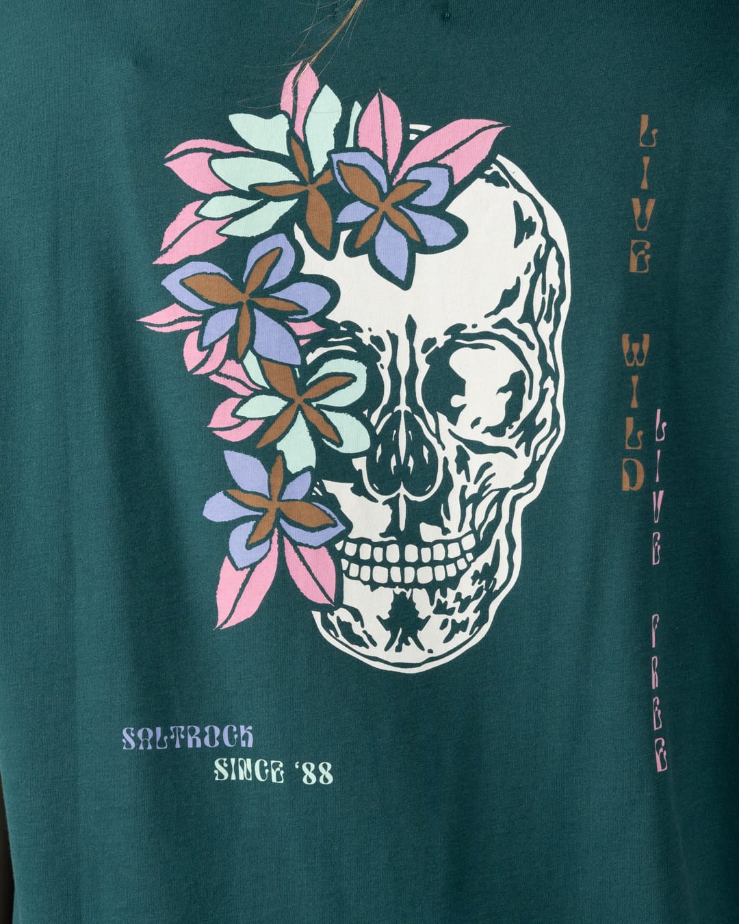 Calavera - Oversized S/S Tee - DARK GREEN