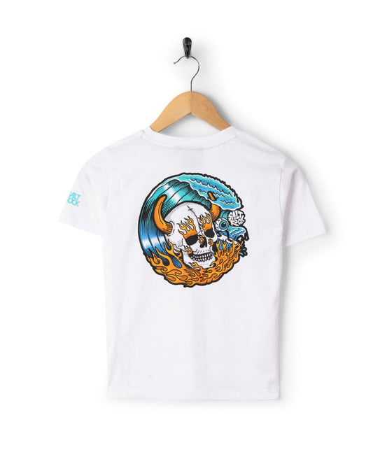 Fire Water Colour - Kids T-Shirt - White