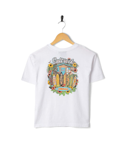 Surf Shack Cornwall - Kids Short Sleeve T-shirt- White