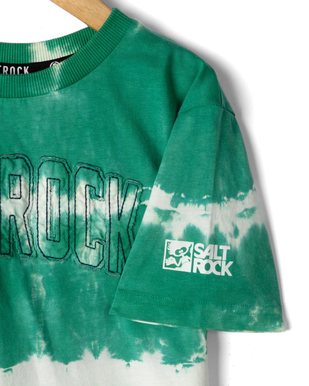 Arched Logo - Kids Short Sleeve Tie Dye T-Shirt - Green