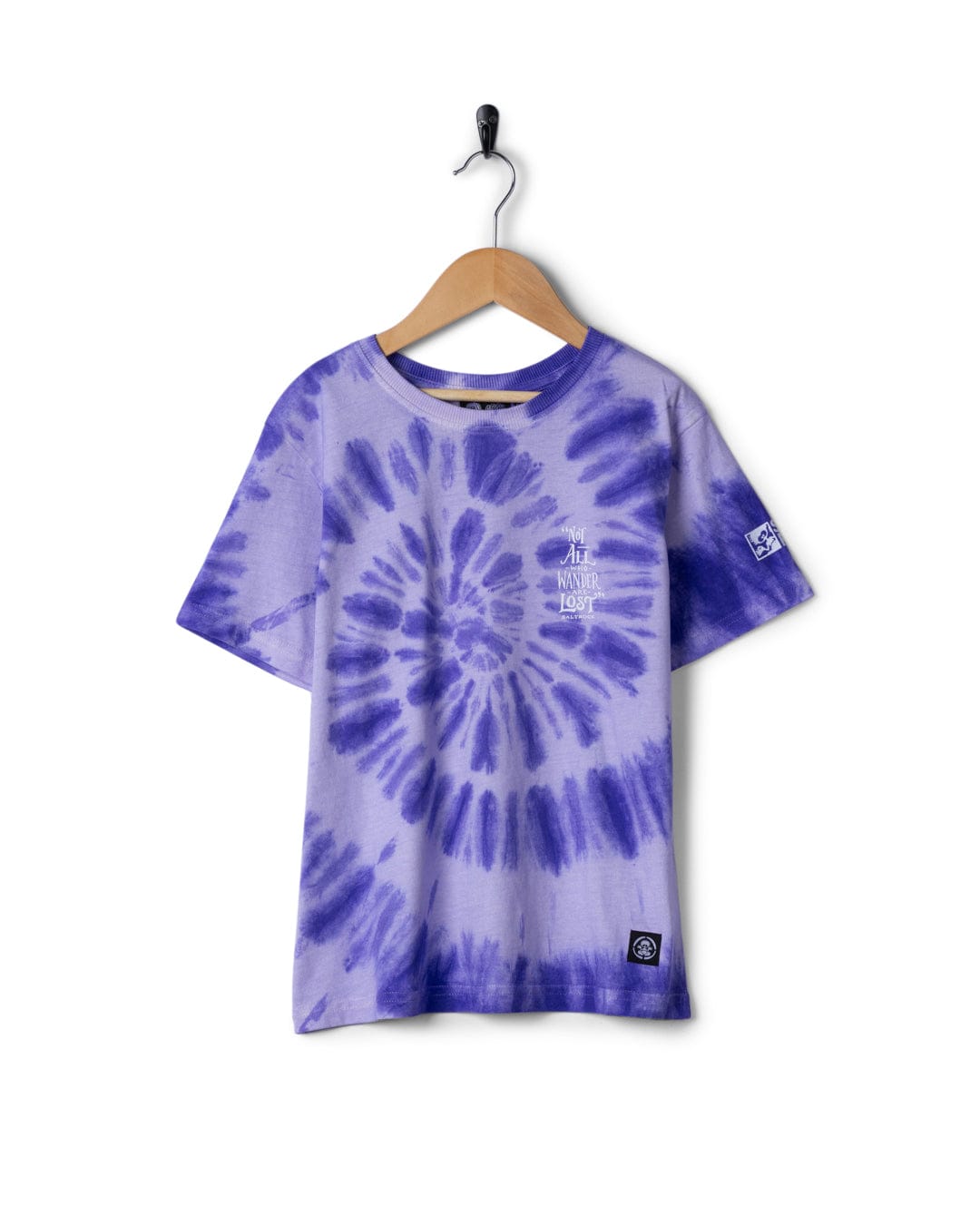 Lost Ships  Kids Tie Dye Short Sleeve T-Shirt in Purple