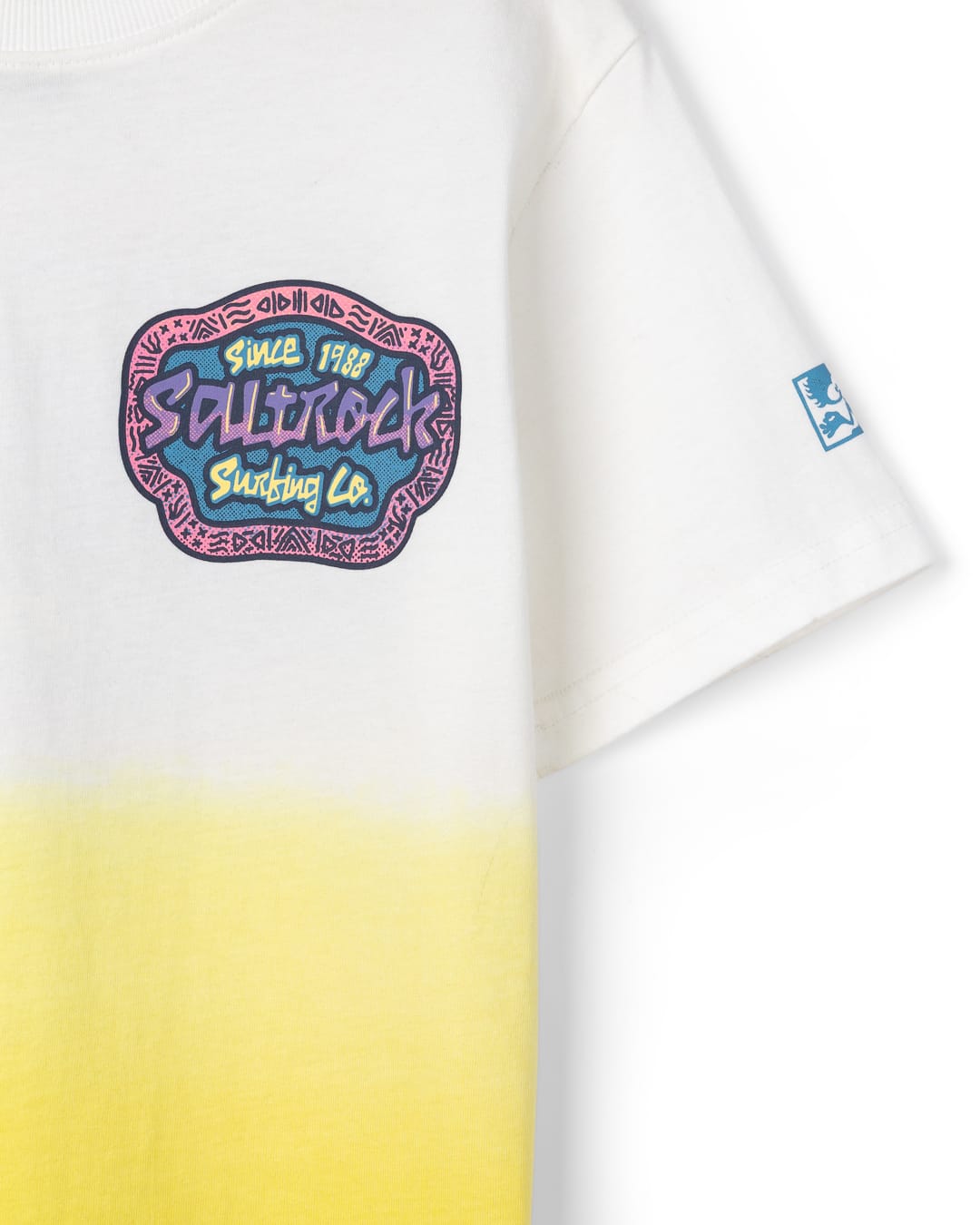 Tribe Kids Tie Dye Short Sleeve T-Shirt in White