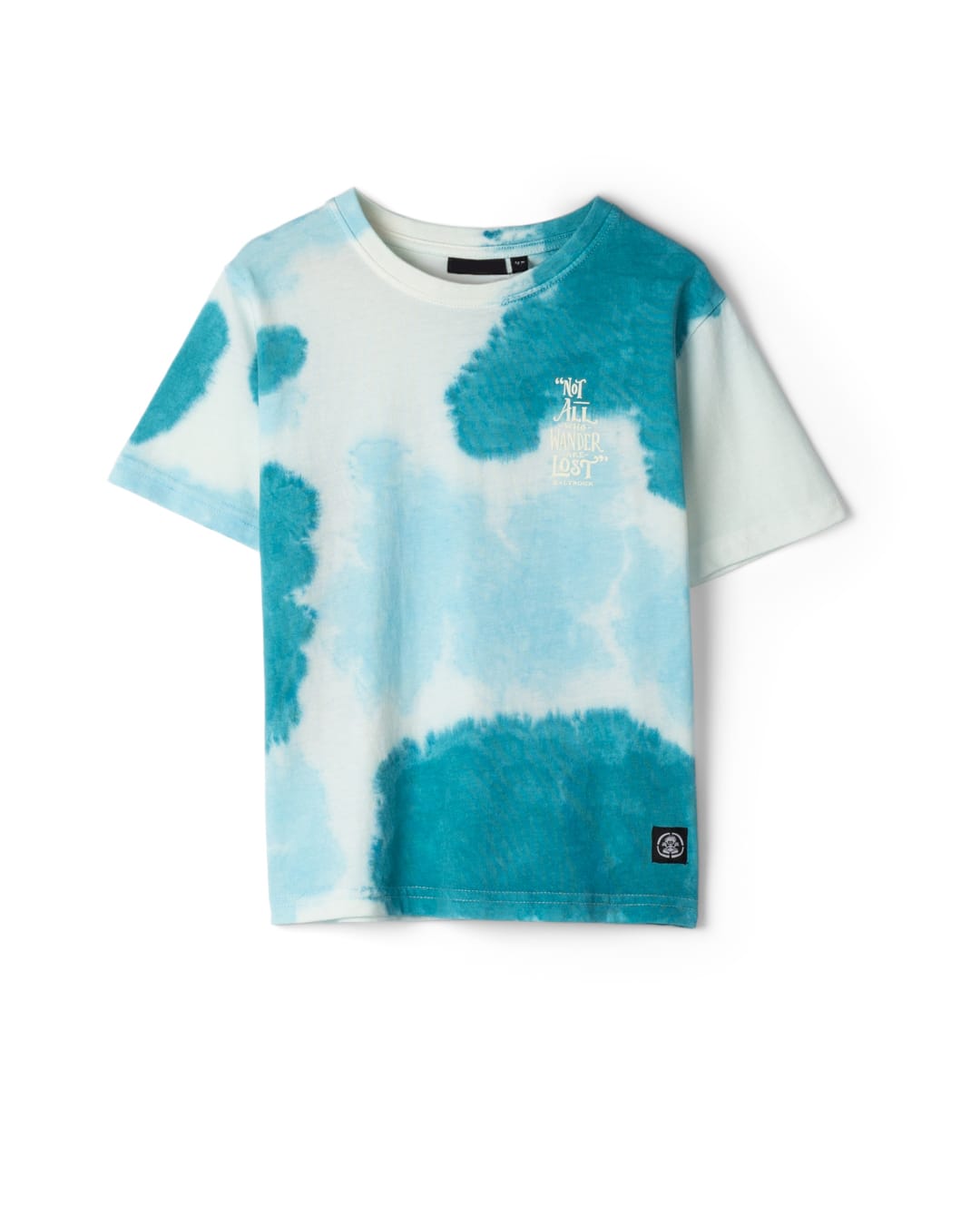 Lost Ships Tie Dye Short Sleeve T-Shirt in Turquoise