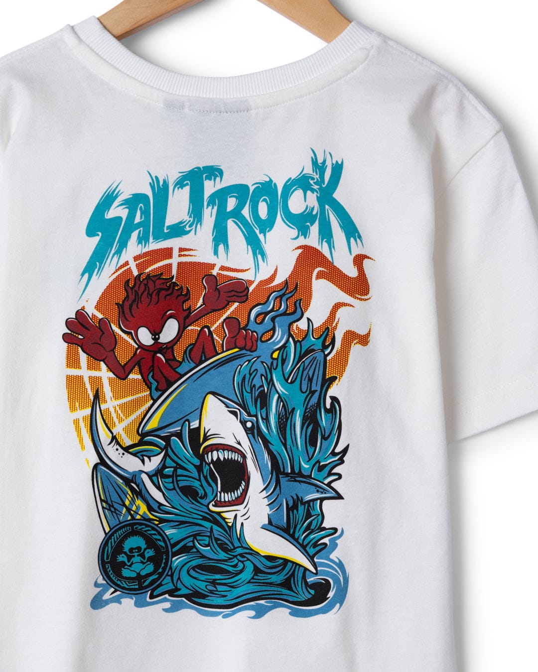 Jaws Kids Short Sleeve T-Shirt in Cream