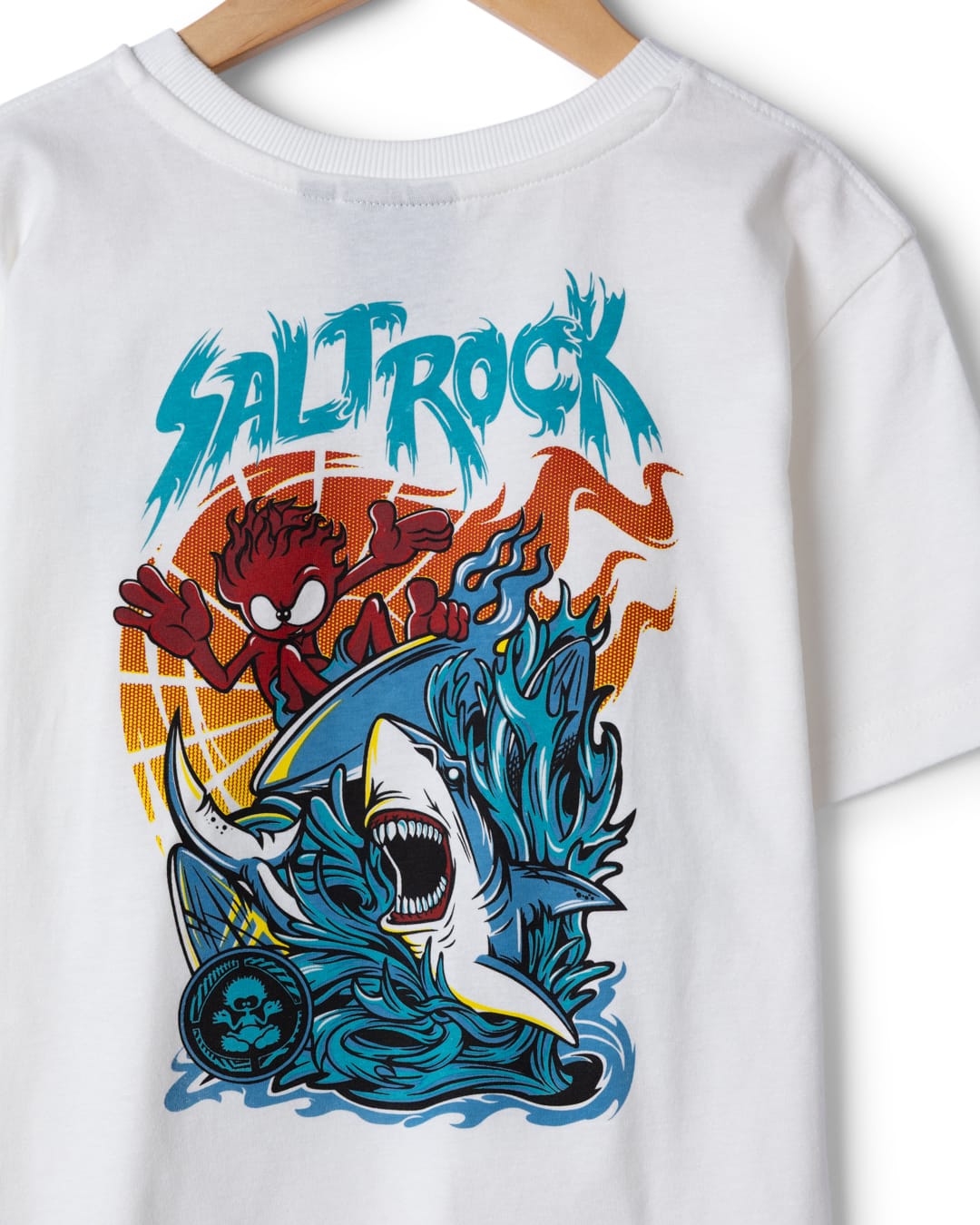 Jaws Kids Short Sleeve T-Shirt in Cream