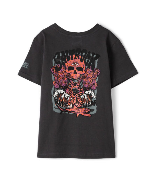 Tiger Shark Kids Classic Short Sleeve T-Shirt In Dark Grey