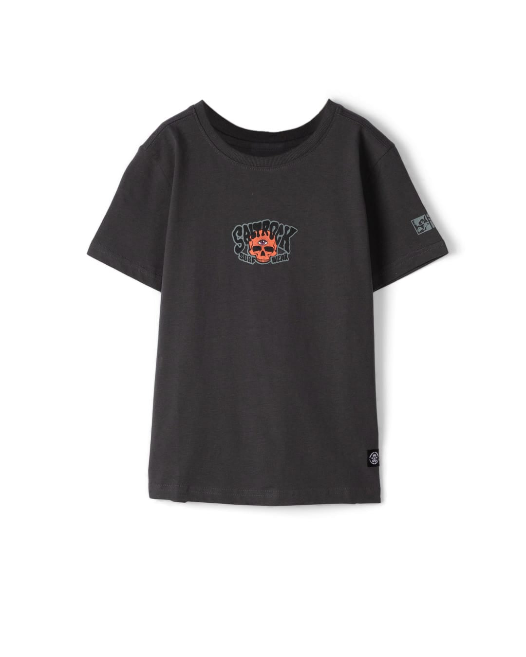 Tiger Shark Kids Classic Short Sleeve T-Shirt In Dark Grey