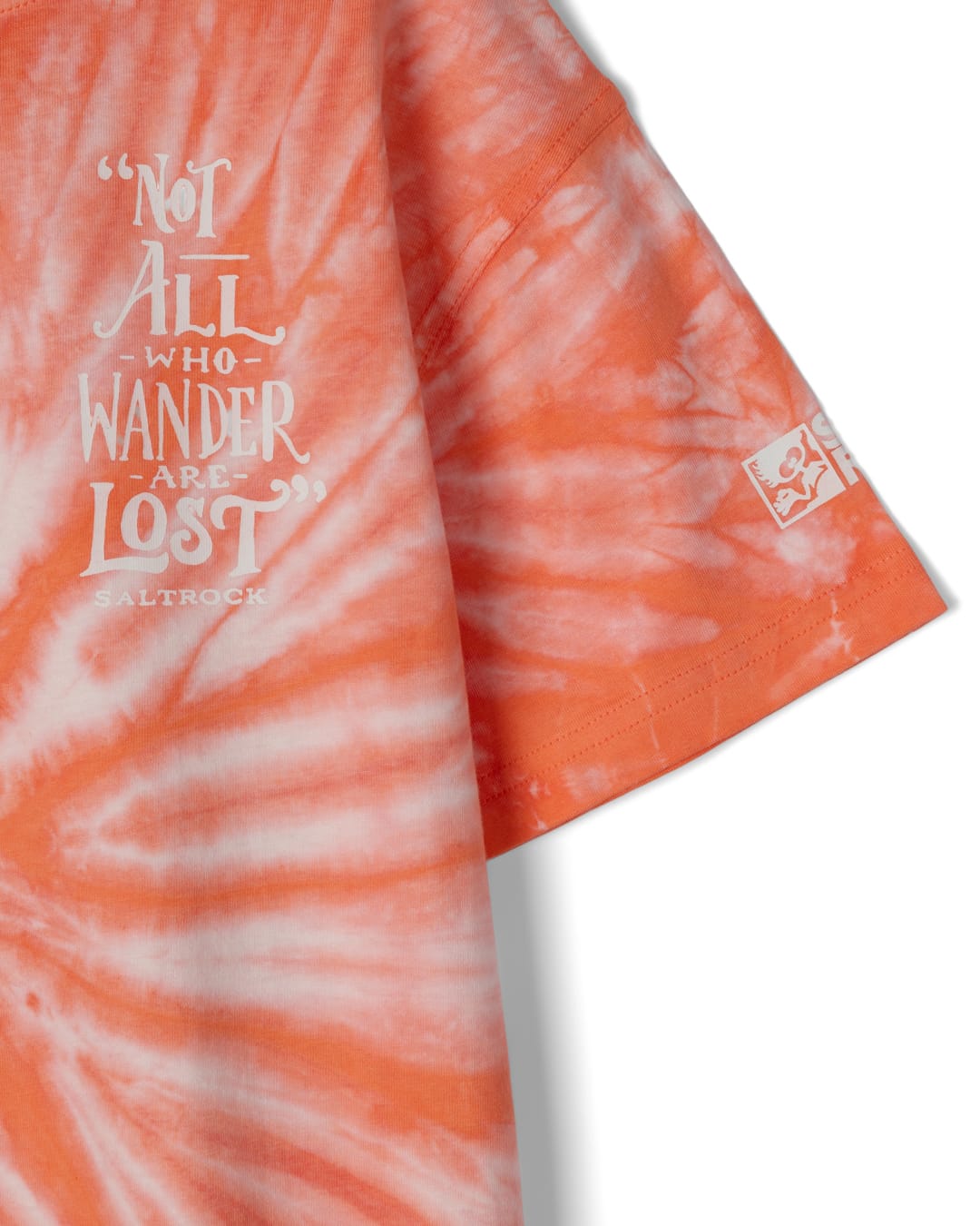 Lost Ships Kids Tie Dye T-Shirt in Orange