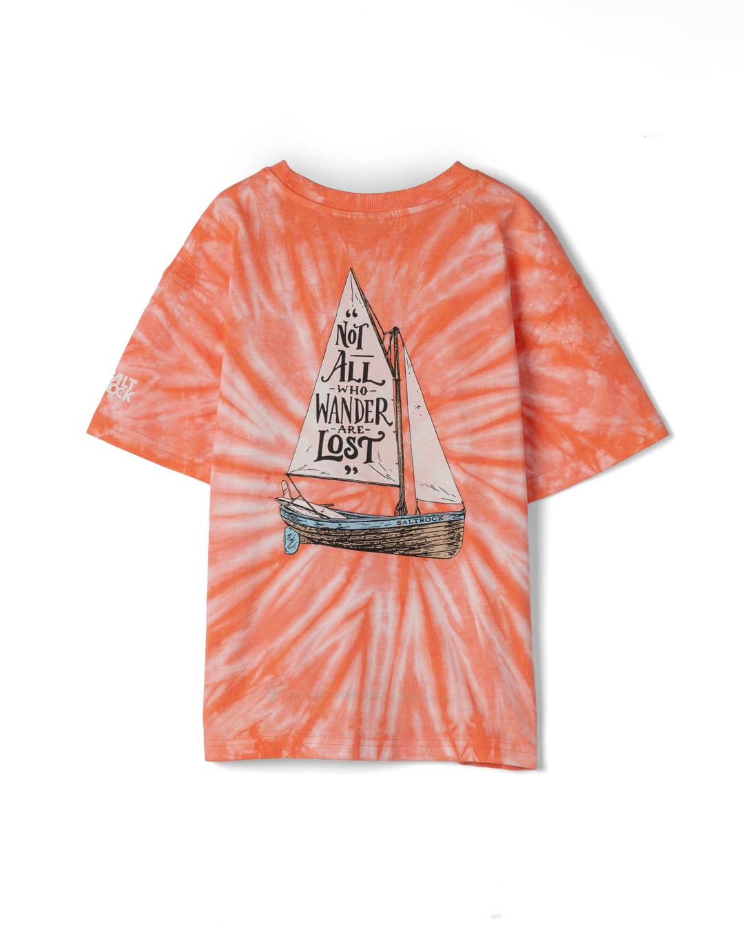 Lost Ships Kids Tie Dye T-Shirt in Orange