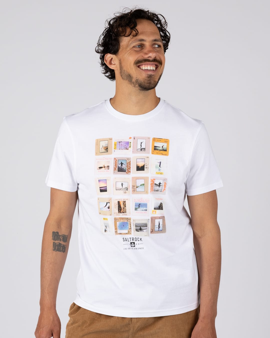 Glide 'N' Slide Mens Short Sleeve Tee in White