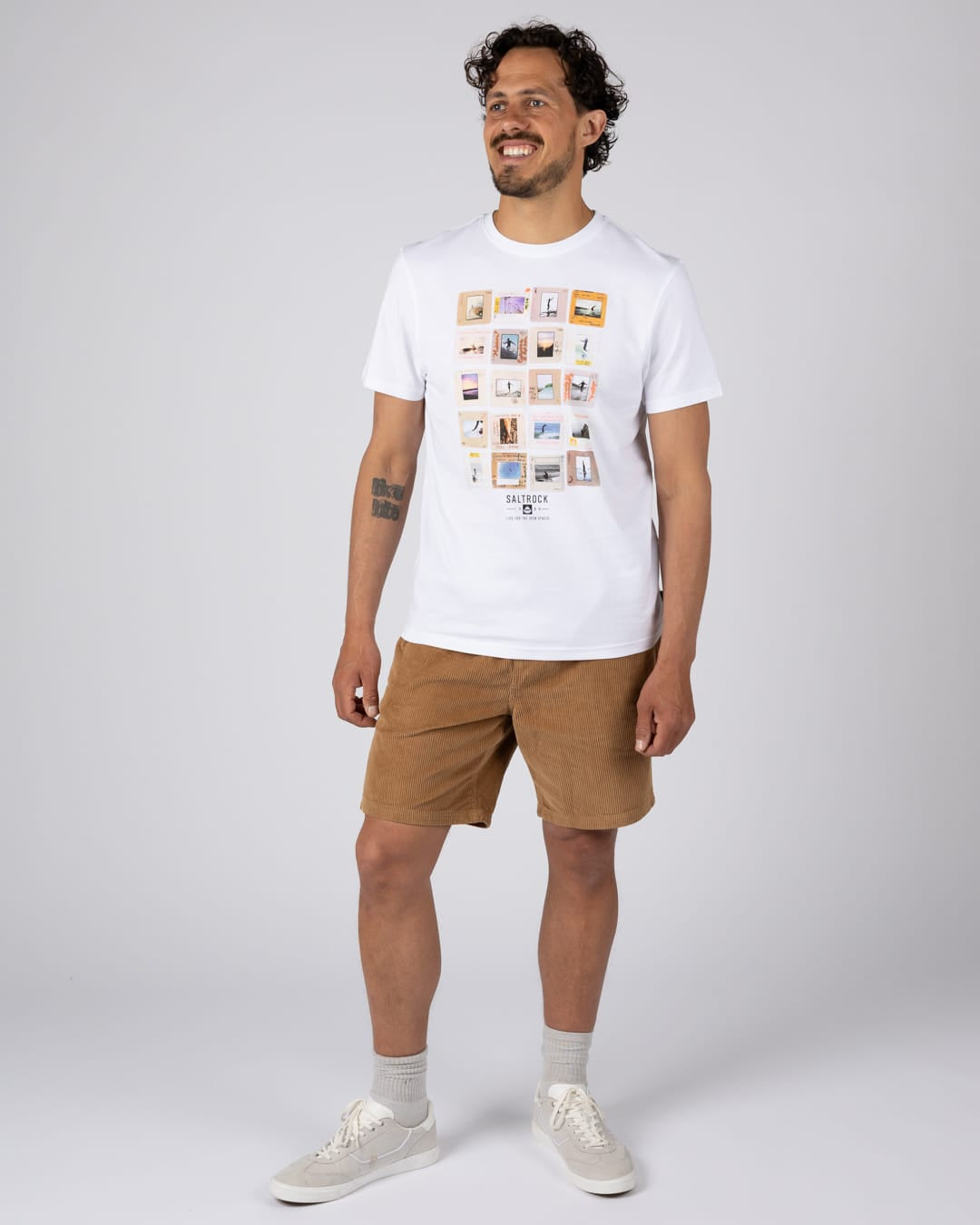 Glide 'N' Slide Mens Short Sleeve Tee in White