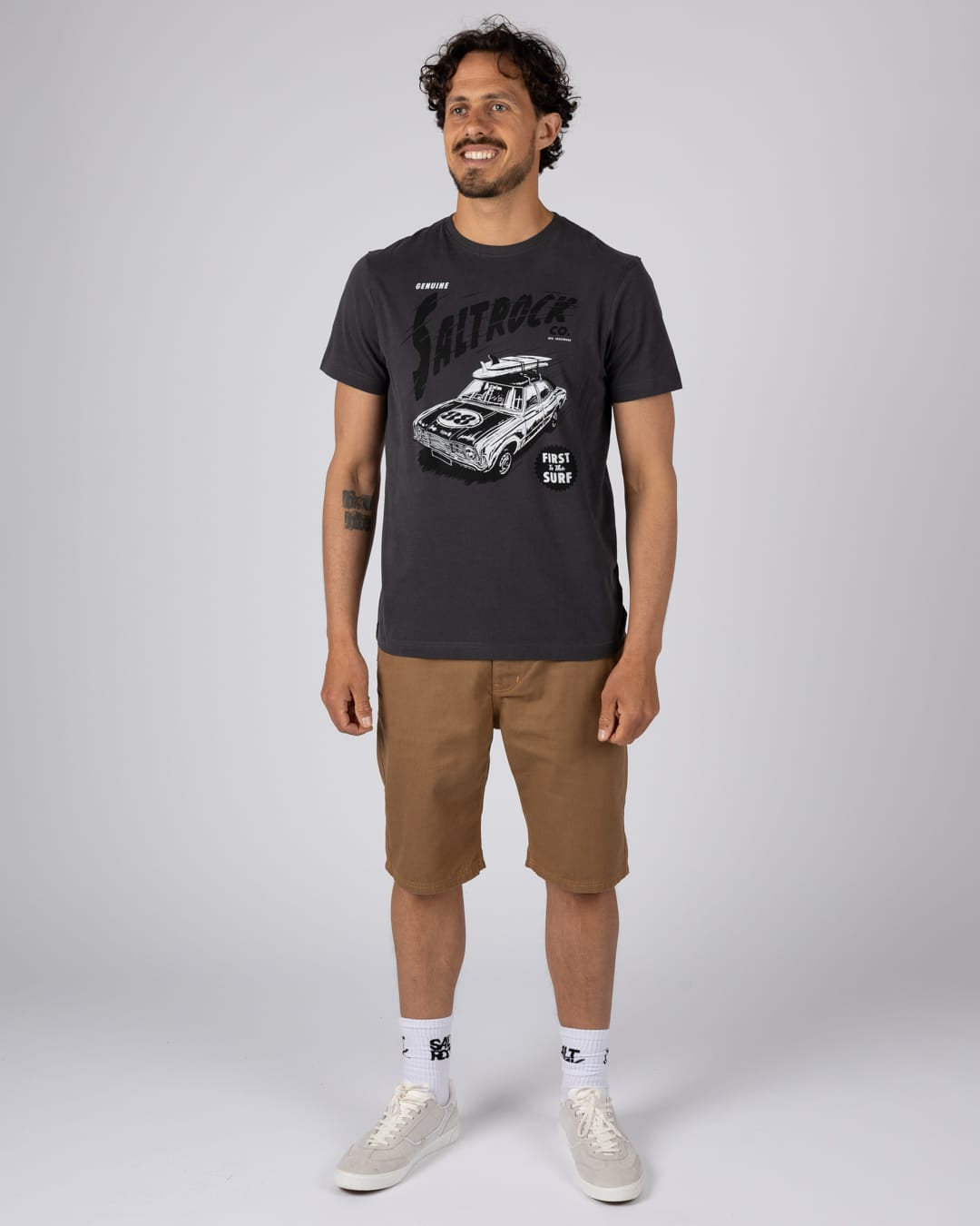 Speed Demon Mens Short Sleeve Tee in Dark Grey