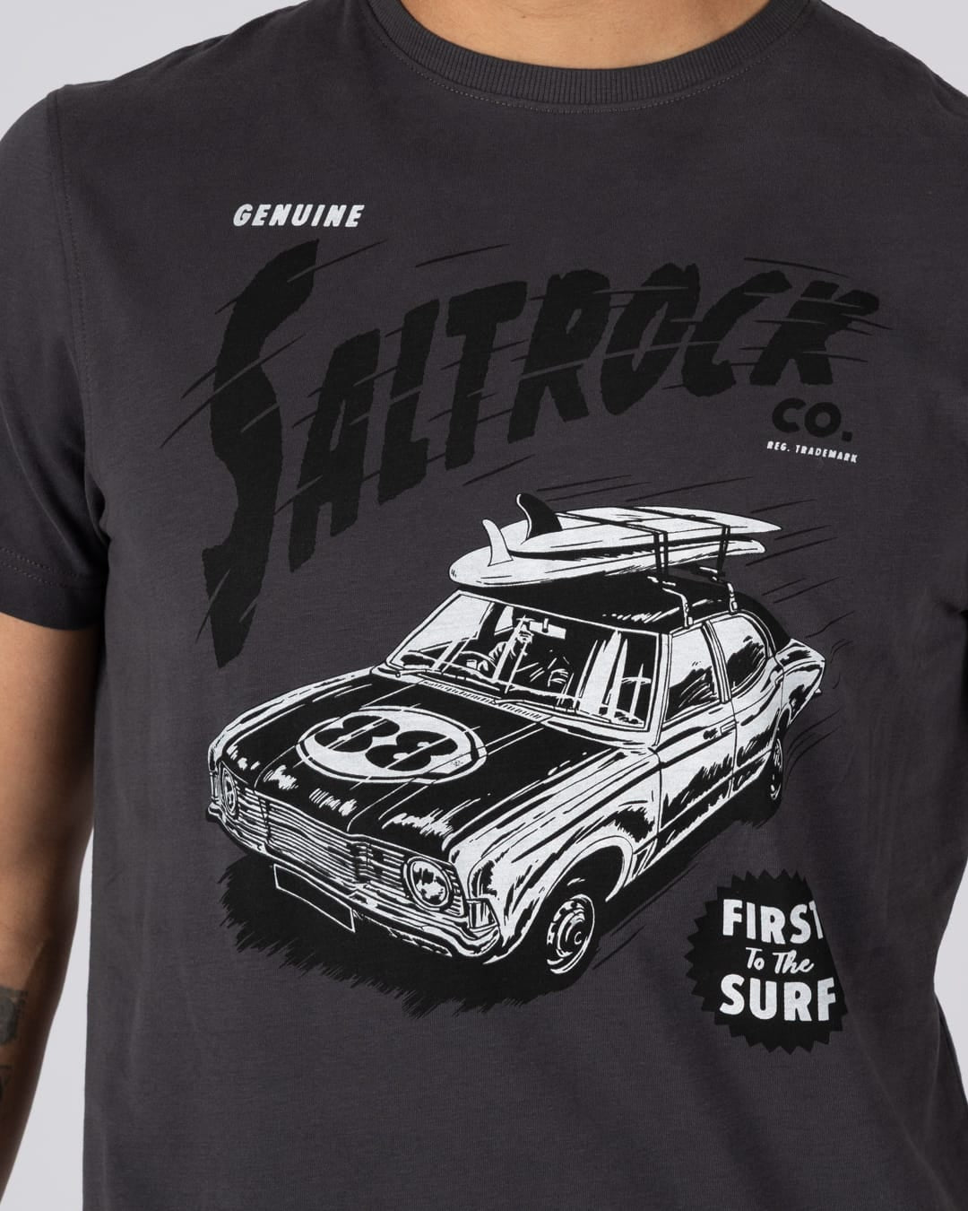 Speed Demon Mens Short Sleeve Tee in Dark Grey