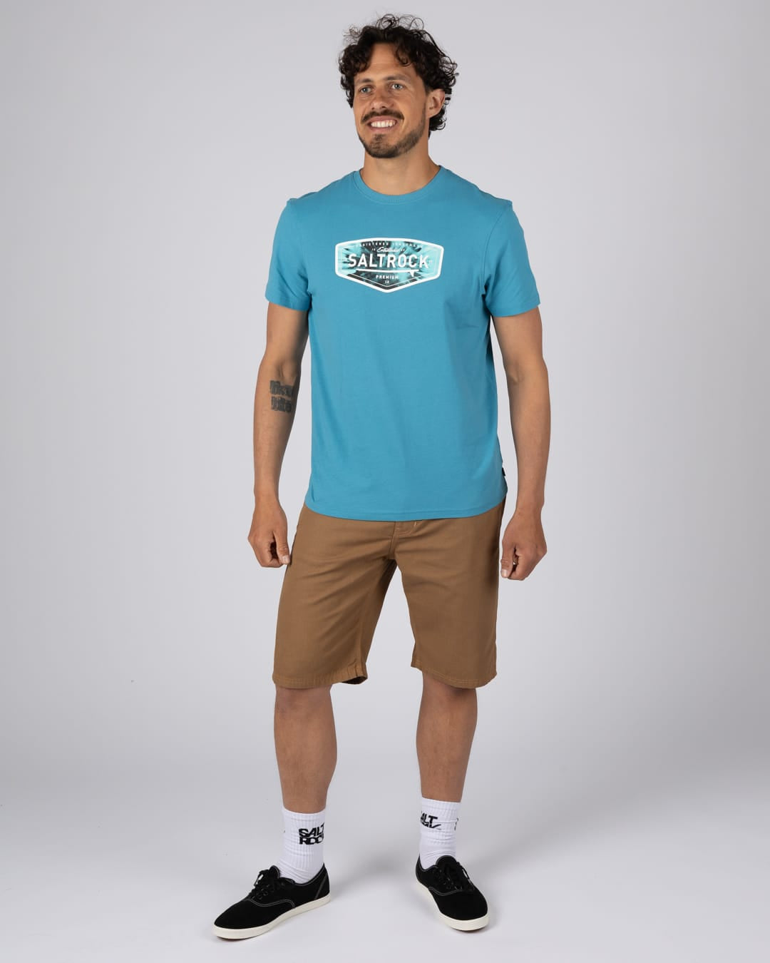 Endless Tie Dye Mens Short Sleeve Tee in Bright Blue