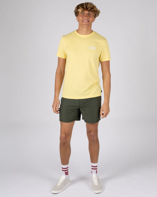 Saltrock Original - Mens Short Sleeve T-Shirt - Light Yellow