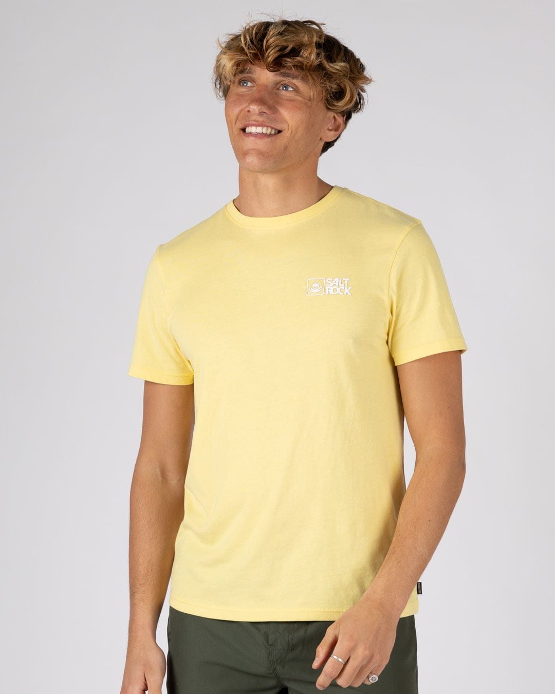 Saltrock Original - Mens Short Sleeve T-Shirt - Light Yellow