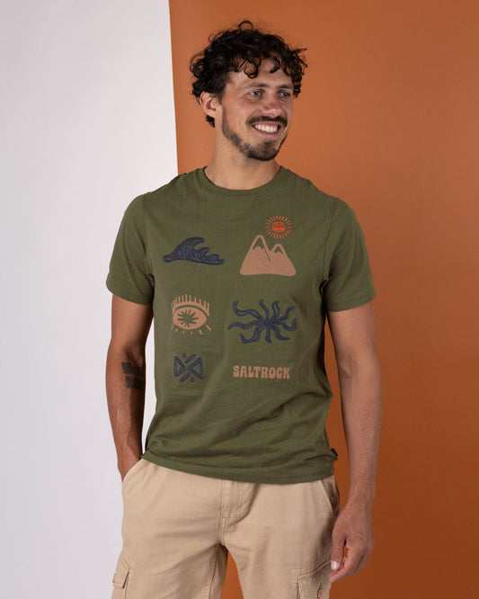 Block Icons - Mens Short Sleeve T-Shirt - Green