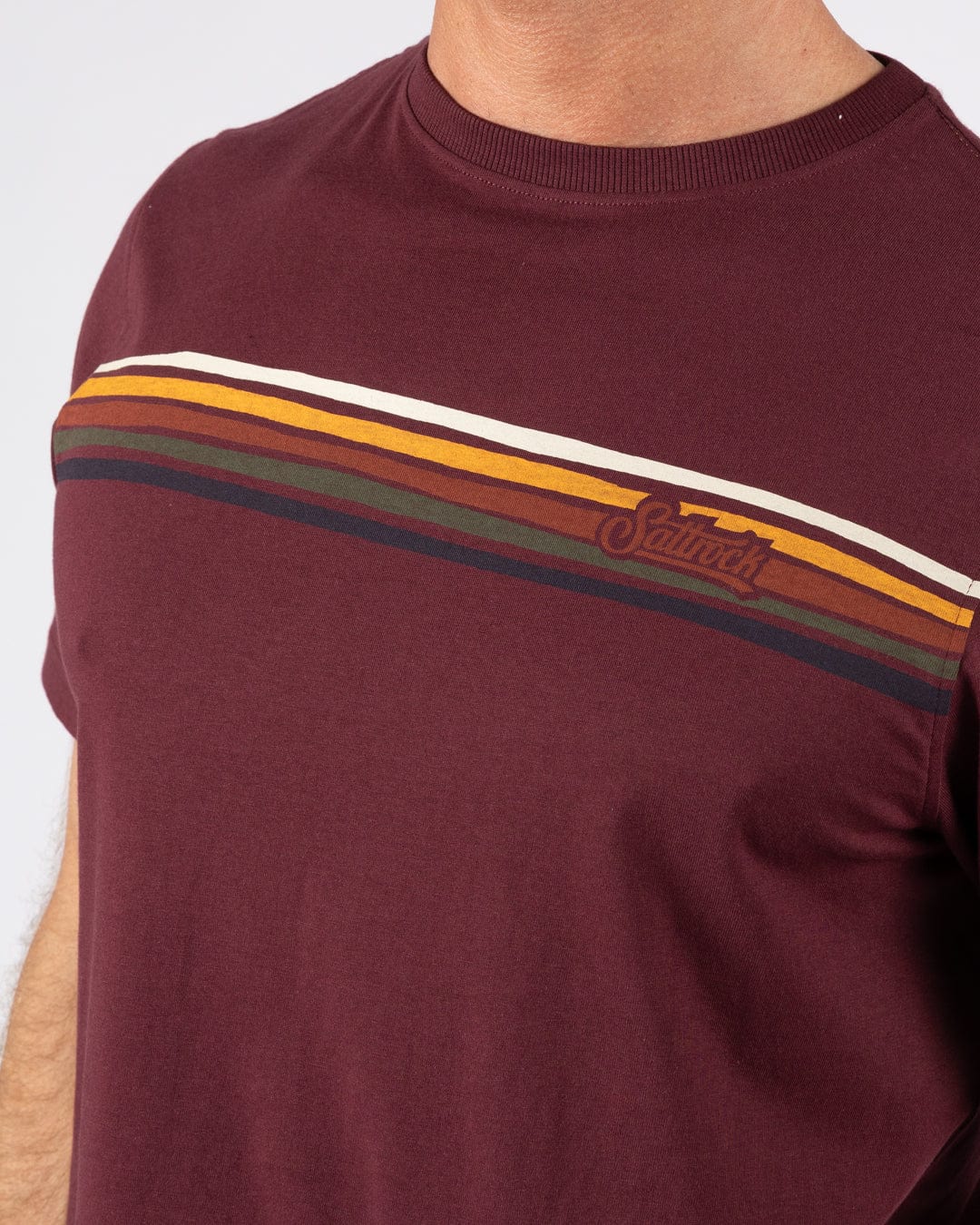 Torn Stripe - Mens T-Shirt - Dark Purple