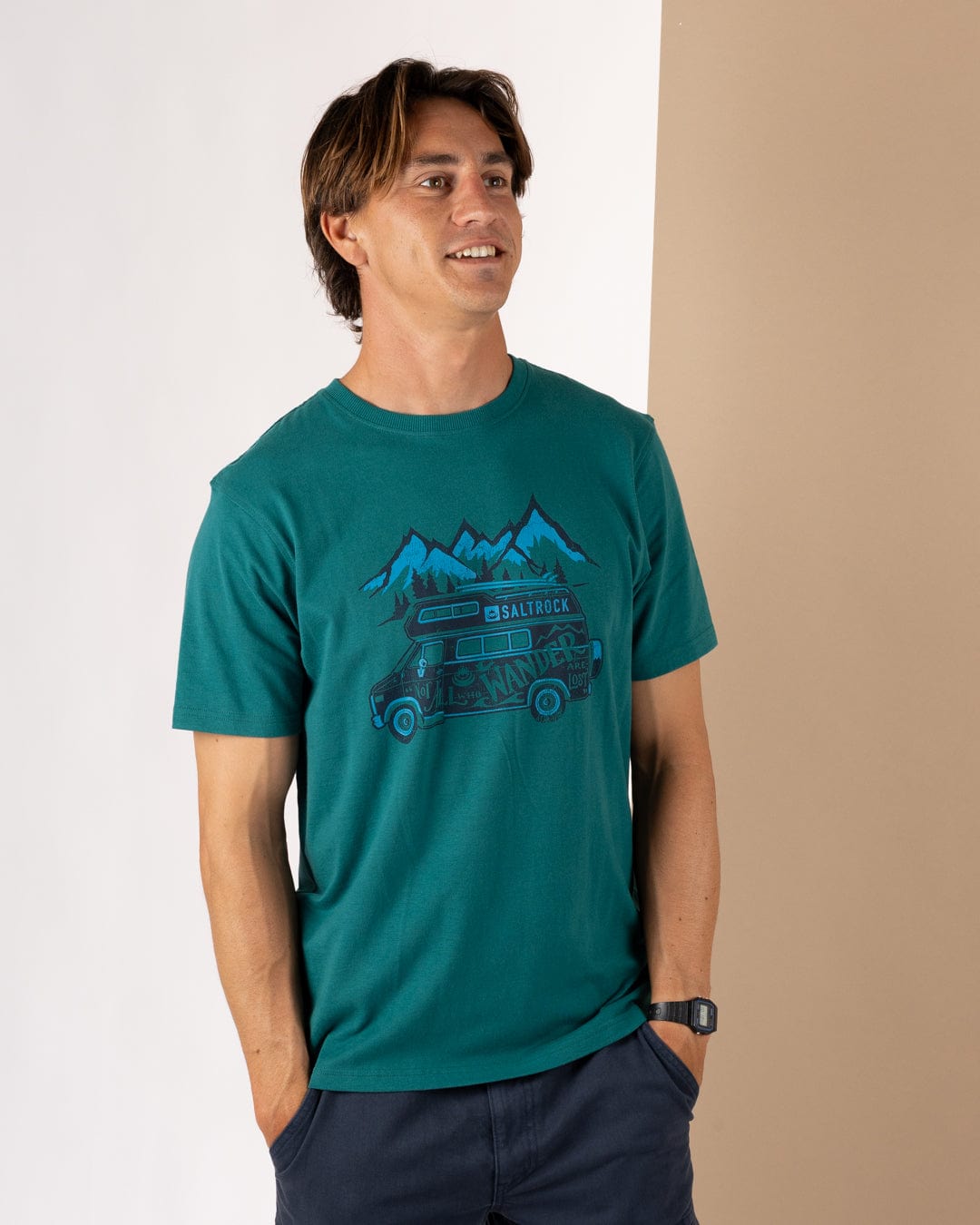 Lost Van - Mens Short Sleeve T-Shirt - Teal