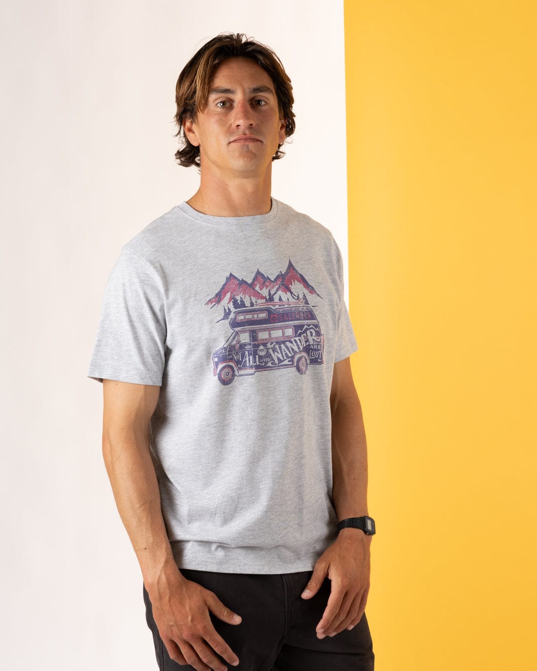 Lost Van - Mens Short Sleeve T-Shirt - Grey