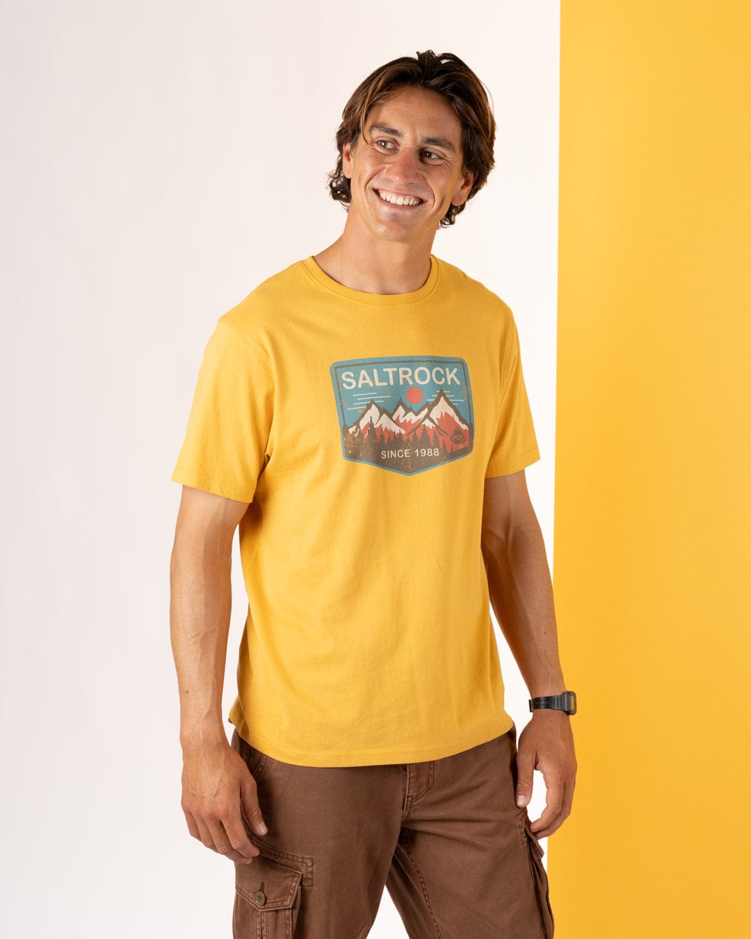 Uplands - Mens Short Sleeve T-Shirt - Yellow