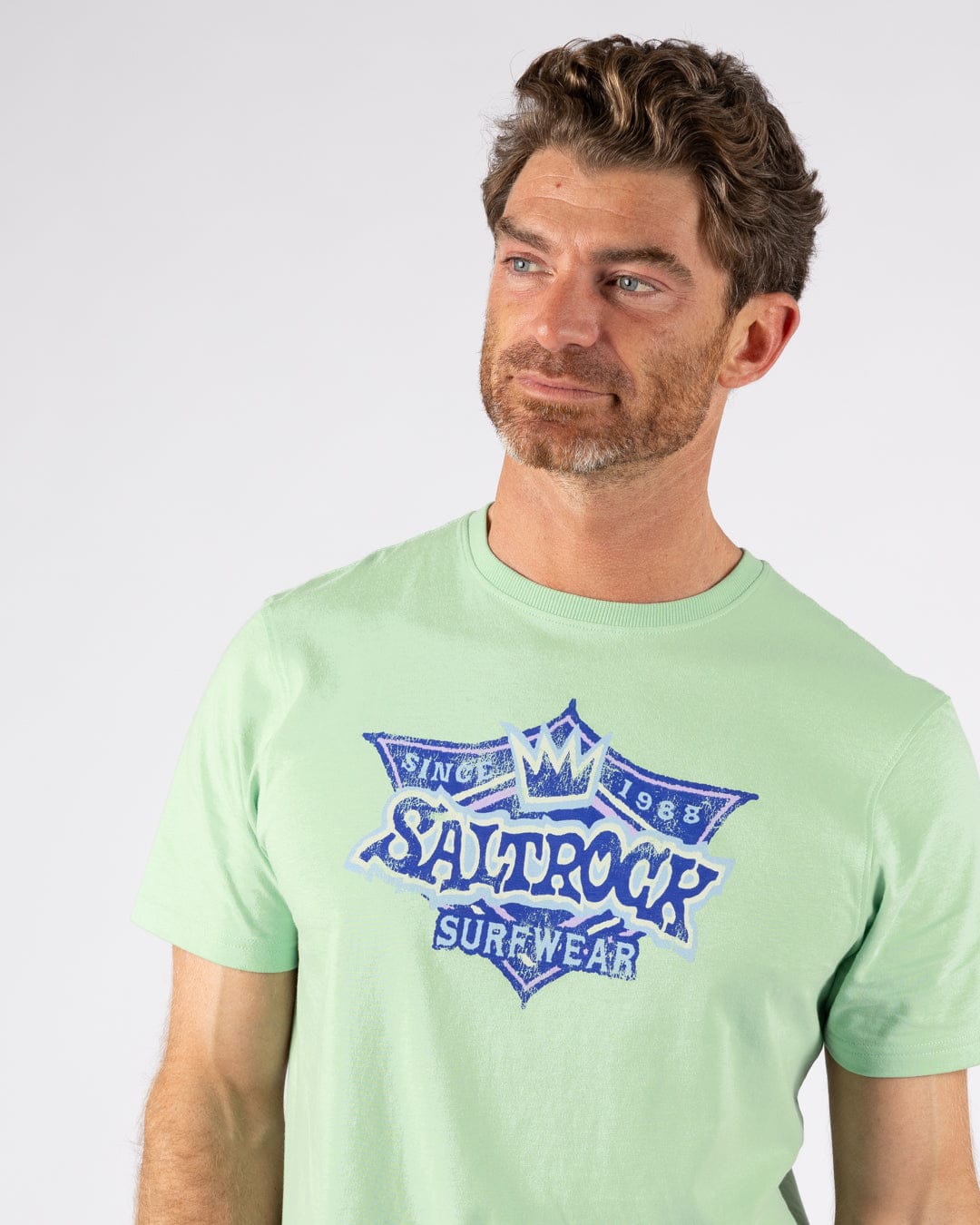 Heritage Shield - Mens Short Sleeve T-Shirt - Light Green