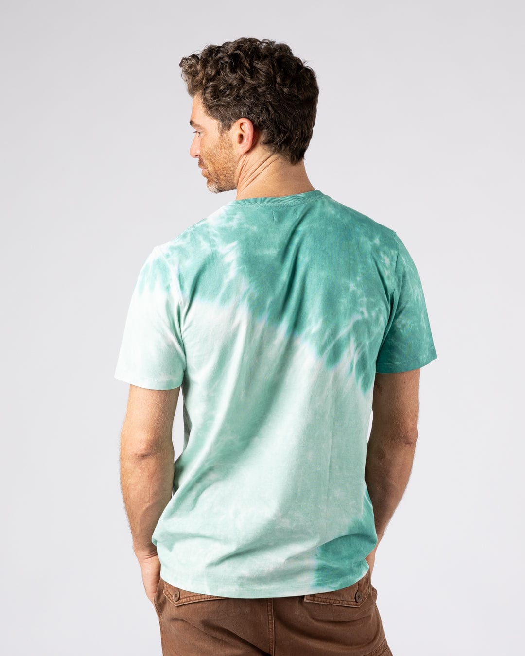 Original SR - Mens Oversized Tie Dye Short Sleeve T-Shirt - Green