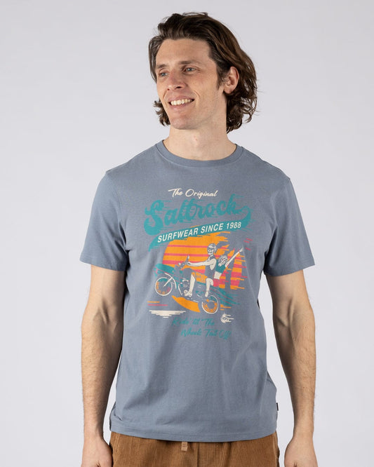 Shore Ride - Mens Short Sleeve T-Shirt - Blue