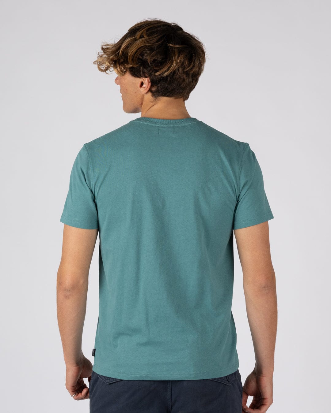 Warp Surf Stripe - Mens Short Sleeve T-Shirt - Dark Green