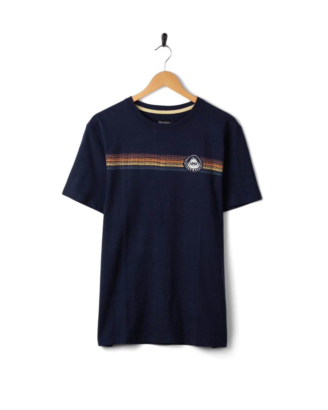 Tribal Stripe - Mens Short Sleeve T-Shirt - Blue