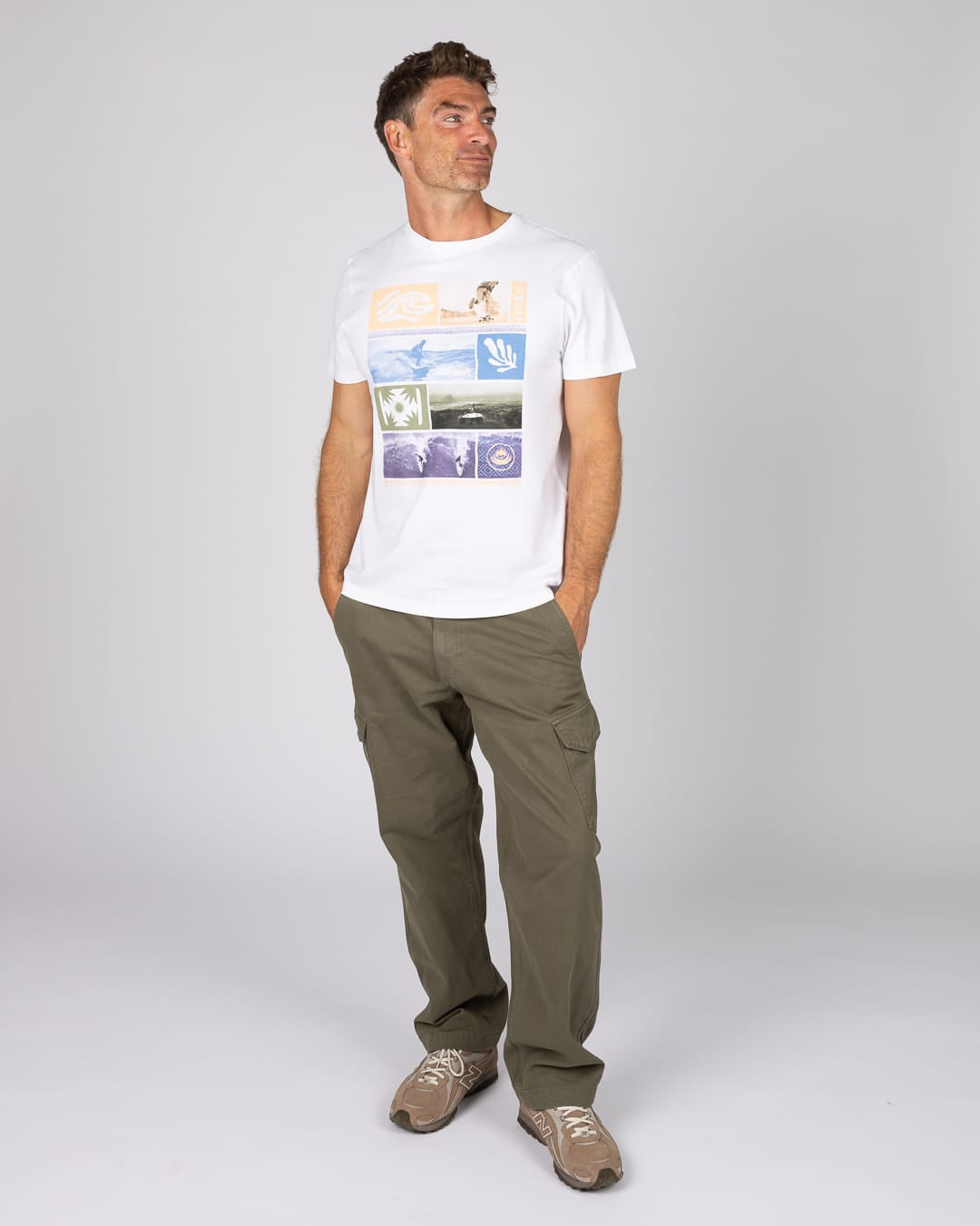 Beach Break Mens Short Sleeve T-Shirt in White