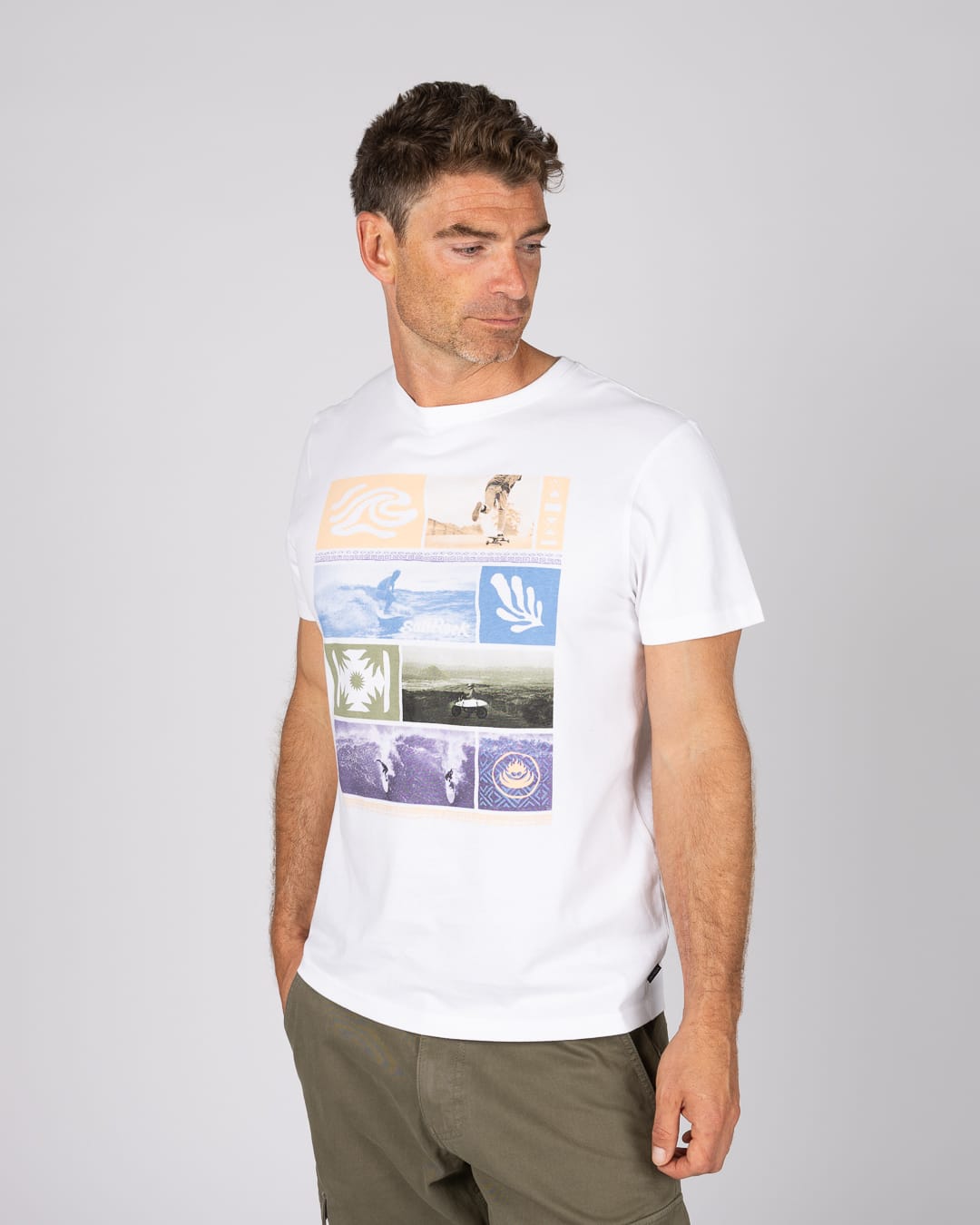 Beach Break Mens Short Sleeve T-Shirt in White
