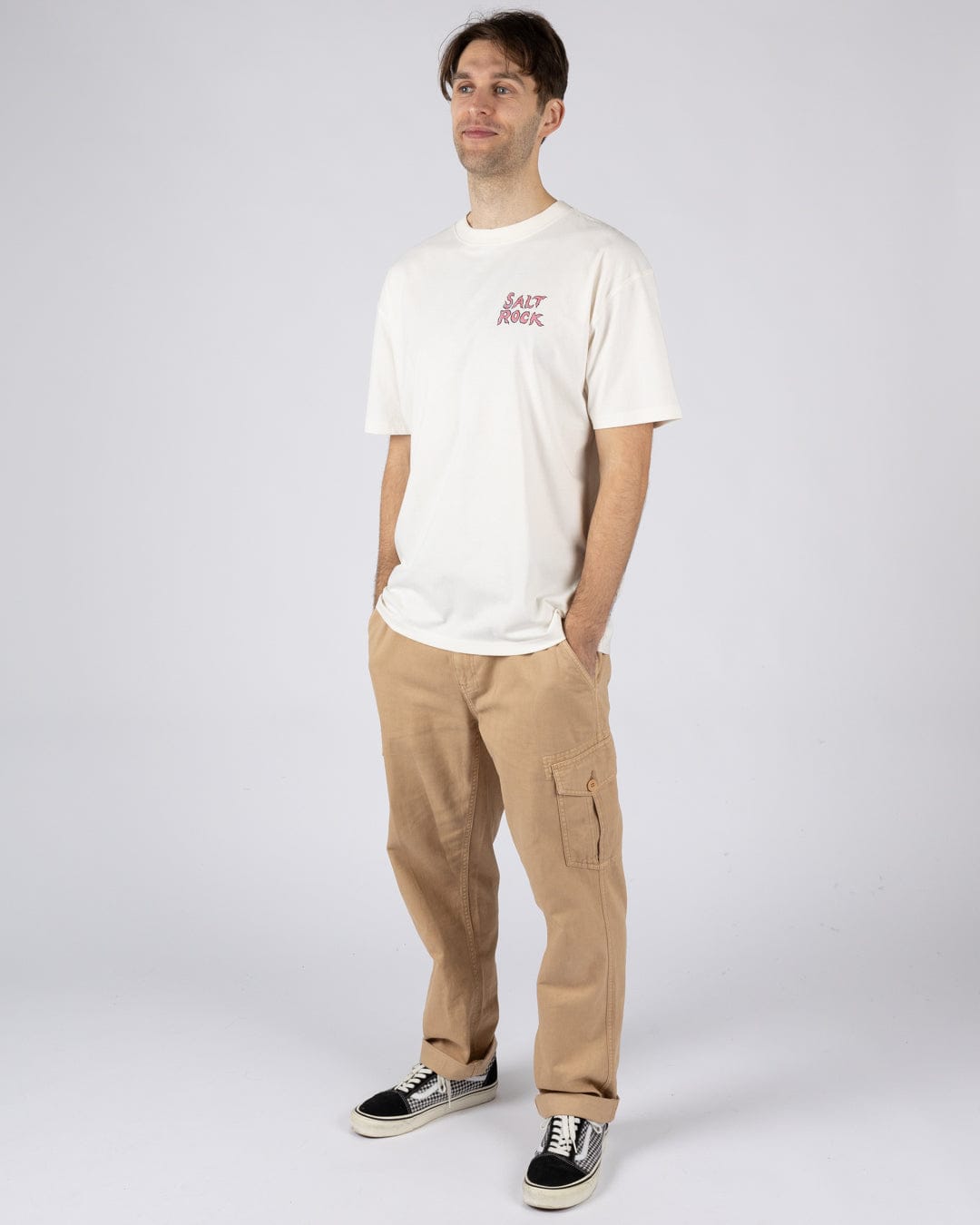 One More Wave -  Oversized Short Sleeve T-Shirt- Cream