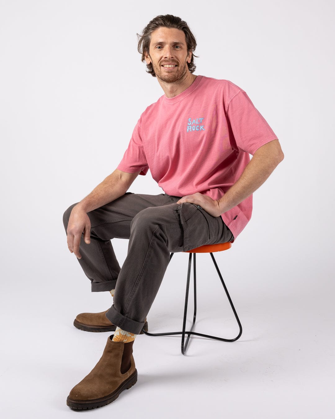 One More Wave - Mens Short Sleeve T-Shirt - Pink