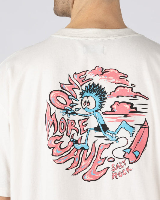 One More Wave -  Oversized Short Sleeve T-Shirt- Cream