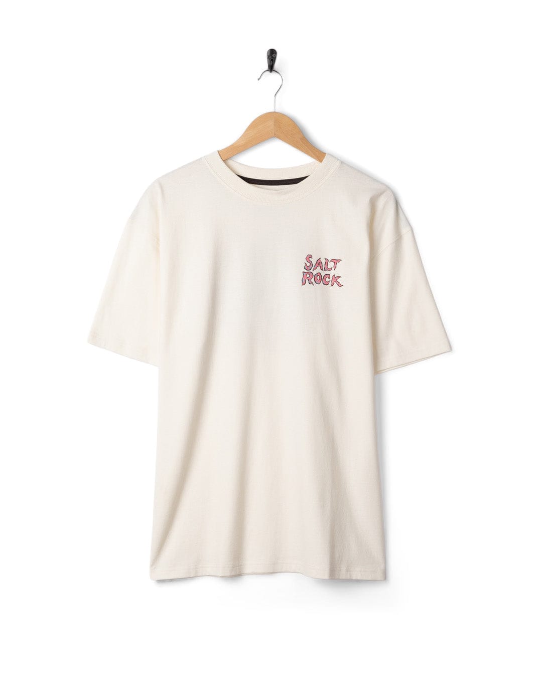 One More Wave -  Oversized Short Sleeve T-Shirt- Cream