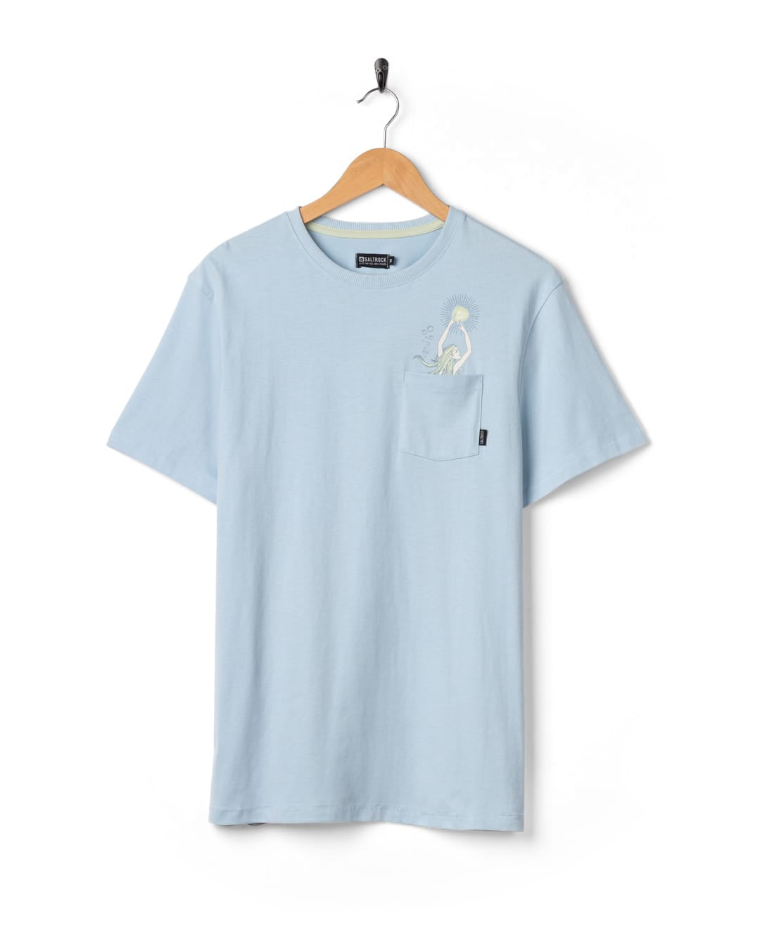 Mermaid Rise Mens Short Sleeve T-Shirt in Light Blue
