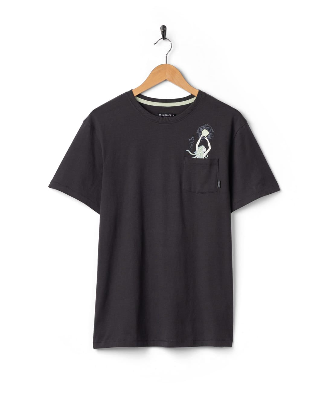 Mermaid Rise Mens Short Sleeve T-Shirt in Dark Grey