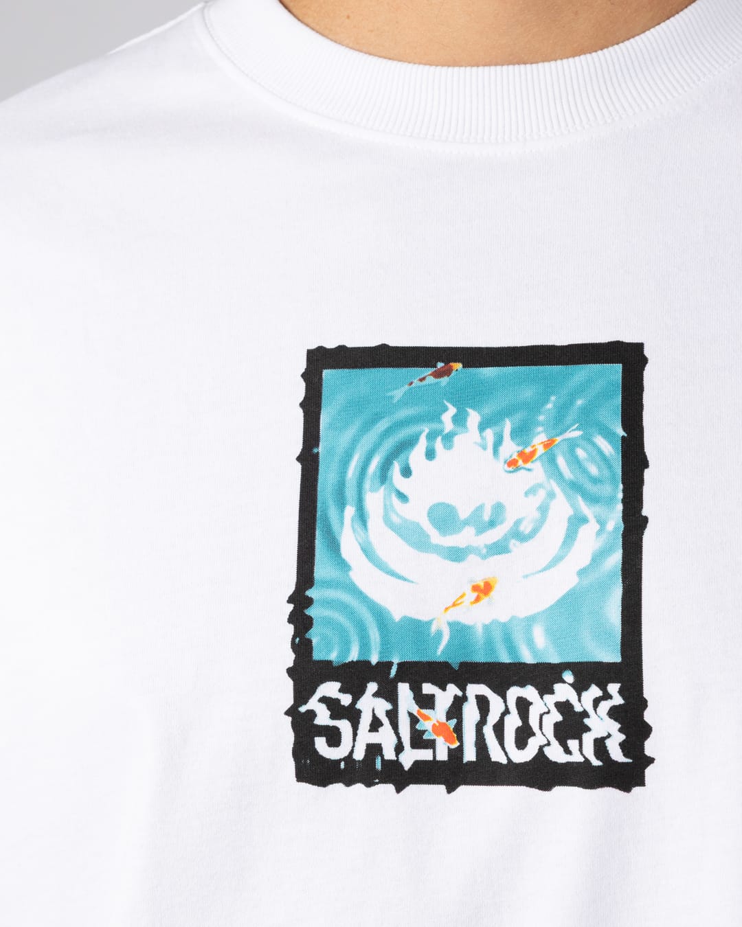 Koi Box Logo Mens Short Sleeve Tee in White
