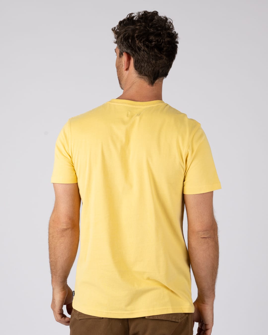 Mountain Stripe Mens T-Shirt In Yellow